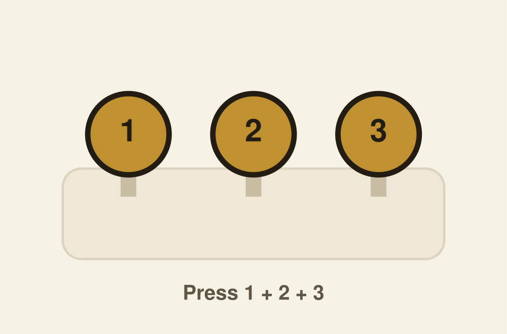 BB♭ Tuba fingering chart: E1
